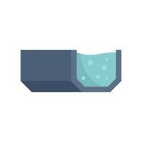 Water gutter icon flat isolated vector