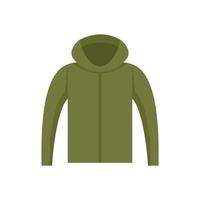 Fisherman hoodie icon flat isolated vector
