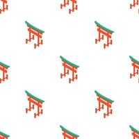 Japanese sacred gates pattern seamless vector