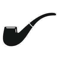 icono de pipa de humo de papá vector simple. madera vieja