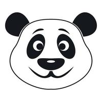 icono de panda, estilo simple vector