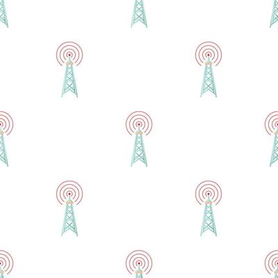 Radio tower pattern seamless vector