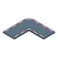 Car racetrack icon isometric vector. Race road vector