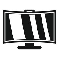 Curved monitor icon simple vector. Computer screen vector