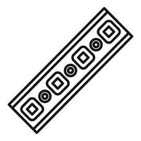 Diode led strip light icon outline vector. Chip smd vector