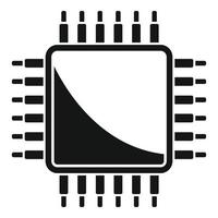 Science cpu icon simple vector. Circuit chip vector