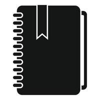 vector simple de icono de cuaderno de caligrafía. pluma de punta