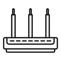 Modem icon outline vector. Wifi router vector