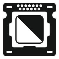 Processor circuit icon simple vector. Chip cpu vector