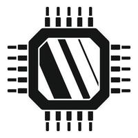 Data cpu icon simple vector. Digital computer vector