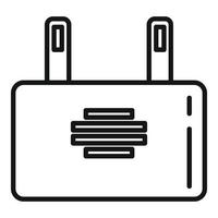 Electric capacitor icon outline vector. Resistor component vector