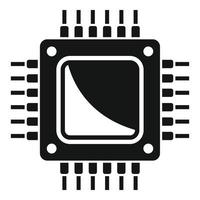 Central processor icon simple vector. Chip circuit vector