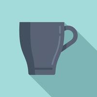 Break mug icon flat vector. Tea cup vector