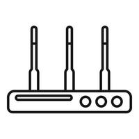 Lan modem icon outline vector. Device hub vector