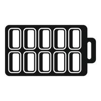 Maker ice cube tray icon simple vector. Water container vector