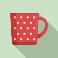 Espresso mug icon flat vector. Coffee cup vector