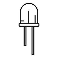 Computer diode icon outline vector. Semiconductor light vector