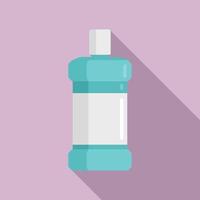 Clean mouthwash icon flat vector. Dental wash vector