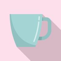 vector plano de icono de taza de sabor. taza de té