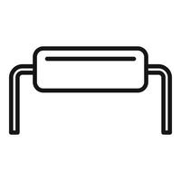 Electronic diode icon outline vector. Electric component vector