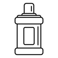 Mouthwash bottle icon outline vector. Tooth wash vector