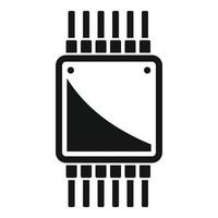 procesador cpu icono vector simple. procesador de chips