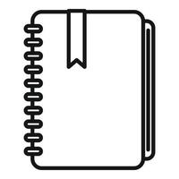 Calligraphy notebook icon outline vector. Nib pen vector