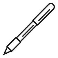 Stroke pencil icon outline vector. Nib tool vector