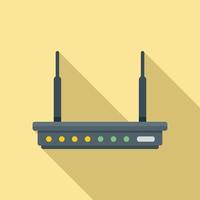 Device modem icon flat vector. Wifi internet vector