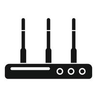 Lan modem icon simple vector. Device hub vector