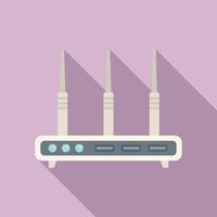 Switch modem icon flat vector. Wireless device vector