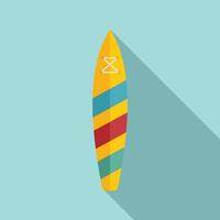 Sup board icon flat vector. Surf stand vector