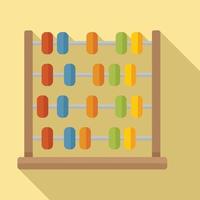 Arithmetic abacus icon flat vector. Math calculator vector