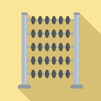 Abacus icon flat vector. Math calculator vector