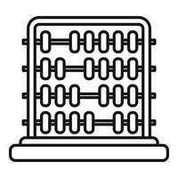 contar vector de contorno de icono de ábaco. juguete matemático