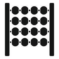 Wooden abacus icon simple vector. Math calculator vector