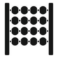 Wooden abacus icon simple vector. Math calculator vector