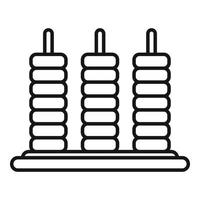 Ancient abacus icon outline vector. Math calculator vector