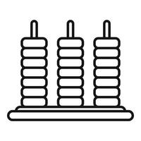 Ancient abacus icon outline vector. Math calculator vector