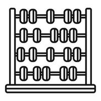 Arithmetic abacus icon outline vector. Math calculator vector