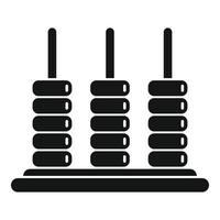 Abacus number icon simple vector. Math calculator vector