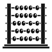 Ancient abacus icon simple vector. Math calculator vector