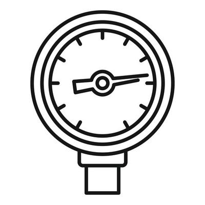 Gas manometer icon outline vector. Pressure gauge
