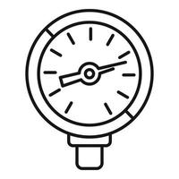 Measure manometer icon outline vector. Gas pressure vector