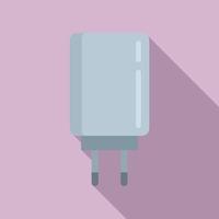 Charger energy icon flat vector. Phone charge vector