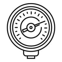 Industrial manometer icon outline vector. Gas pressure vector