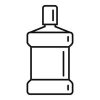 Mouthwash icon outline vector. Tooth boottle vector