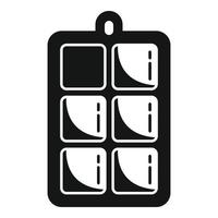 Ice cube tray icon simple vector. Mold container vector