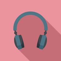 Gaming headset icon flat vector. Gamer headphone vector