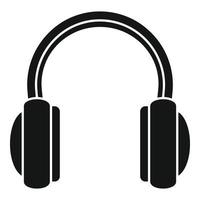 icono de auriculares de podcast vector simple. auriculares con micrófono